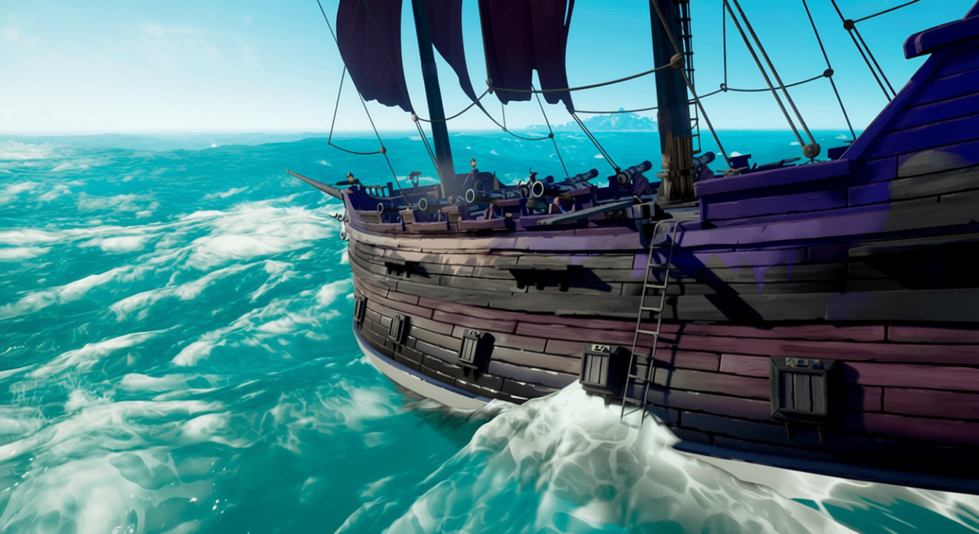 Galleon with side damage and leaks