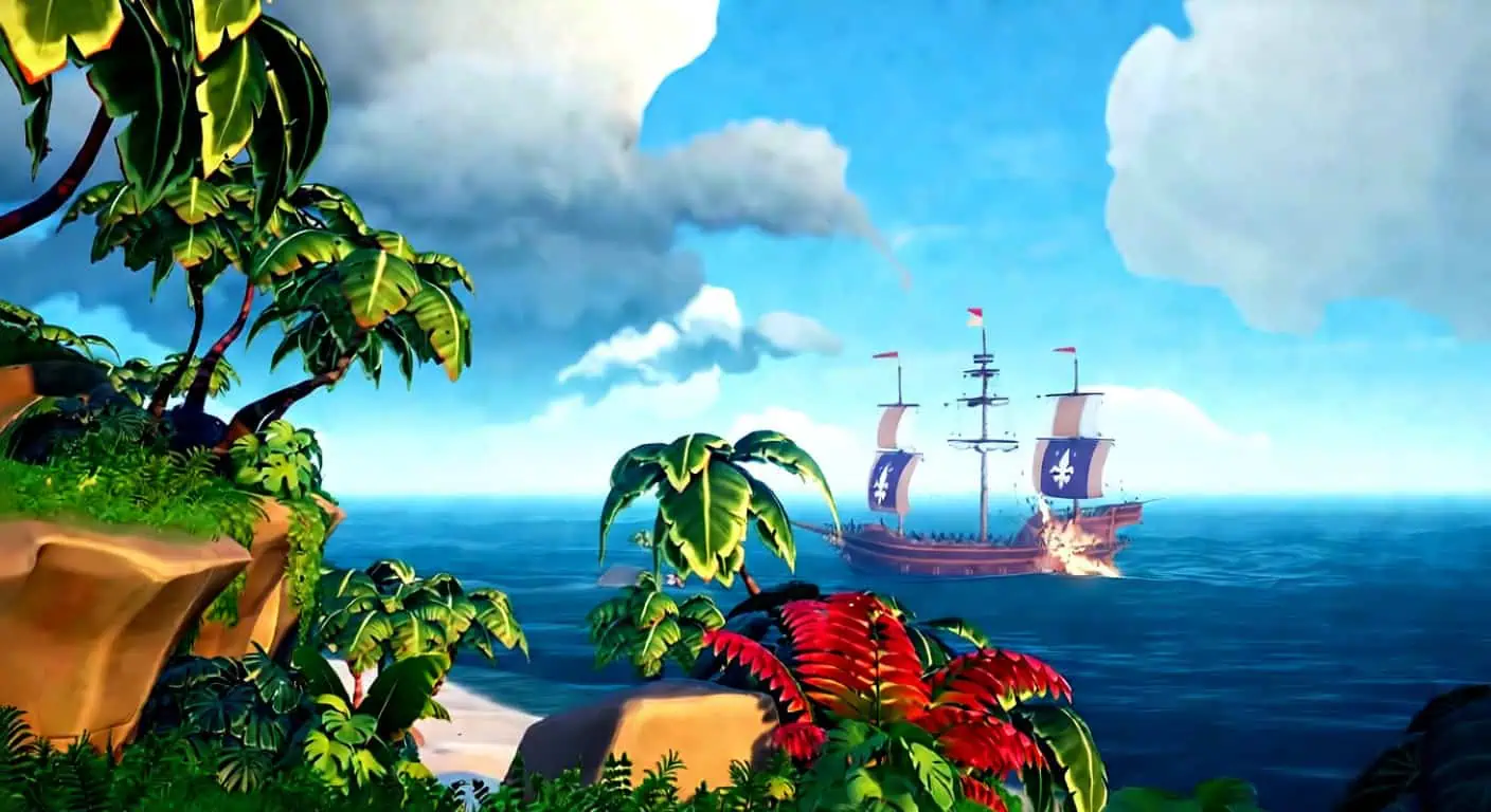 Tropical island and vault