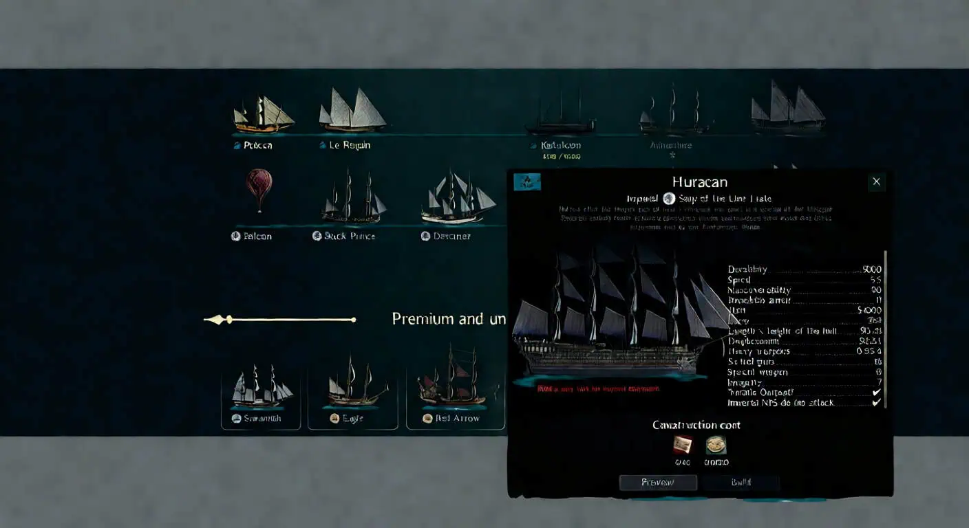 Ship stats illustration