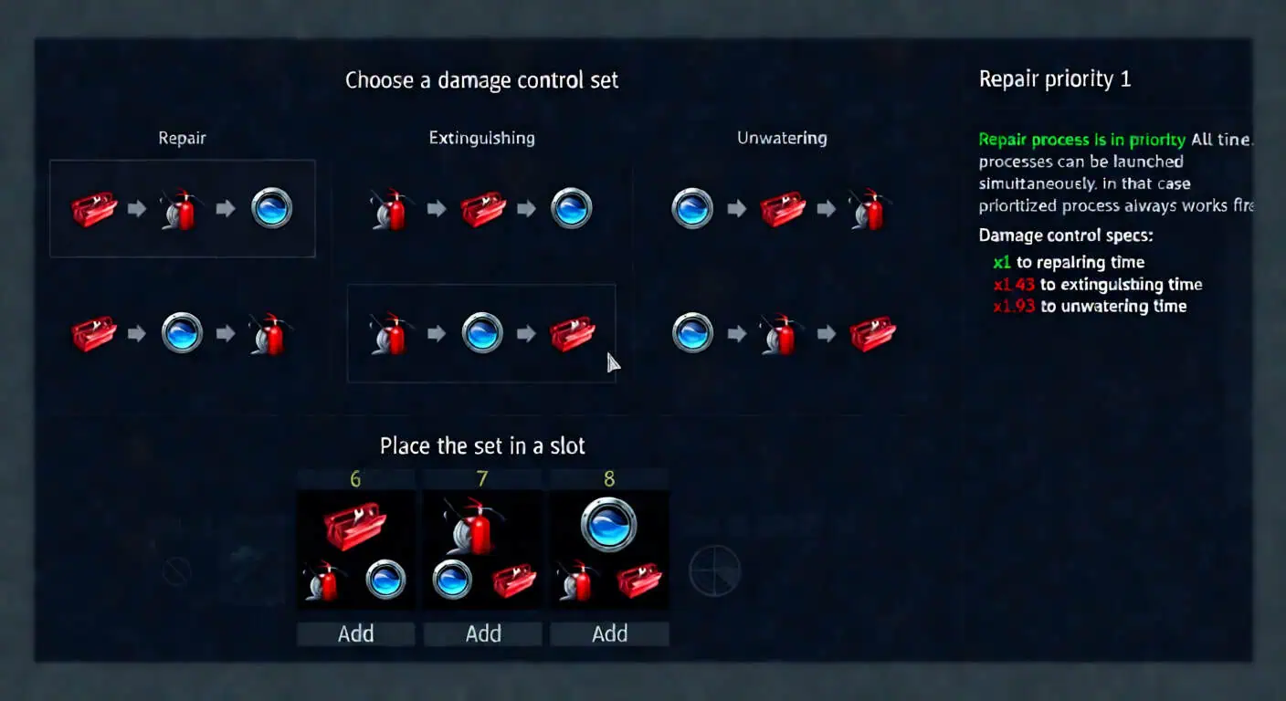 Damage control interface