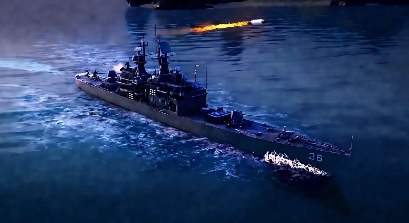 Cruiser taking damage near islands