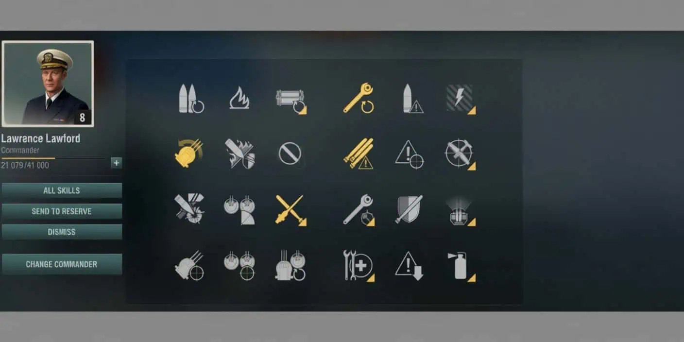 WoWS 艦長スキル UI
