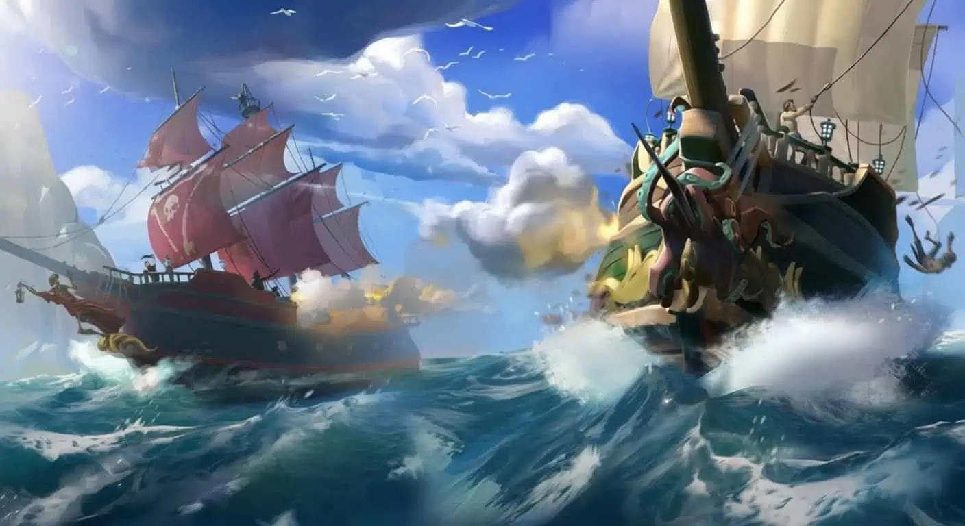 Pirate crew on a ship